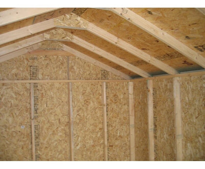 Value 8' wide x 8' deep solid and finished wood storage shed