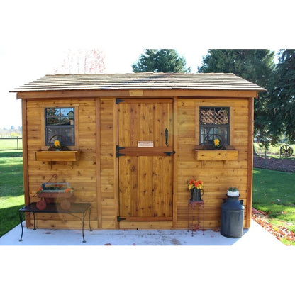 Cabana 12 ft. W x 8 ft. D Wood Storage Shed