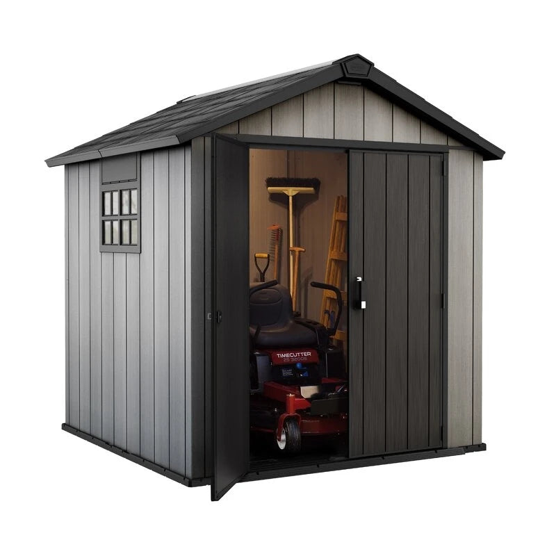 Oakland 7.5 ft wide x 7.5 ft deep plastic storage shed