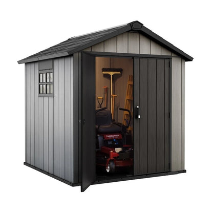 Oakland 7.5 ft wide x 7.5 ft deep plastic storage shed