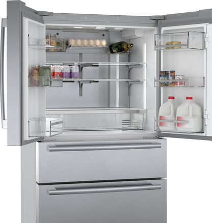 Bosch B36CL80SNS 800 Series French Door Bottom Mount Refrigerator 36'' Stainless steel (with anti-fingerprint)