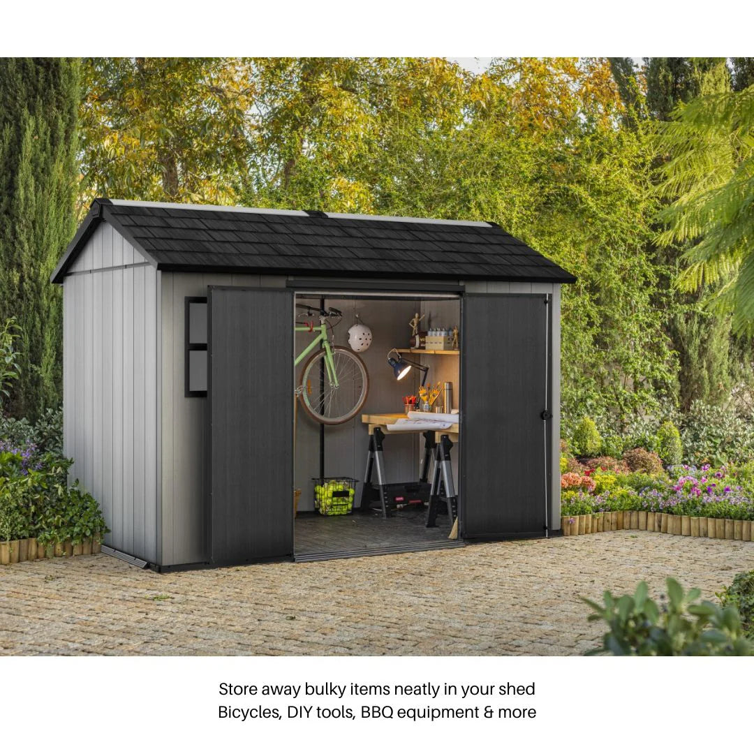 Keter Oakland Outdoor Plastic Garden Storage Shed