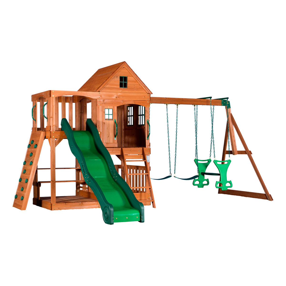 Pacific View Wooden Swing Set
