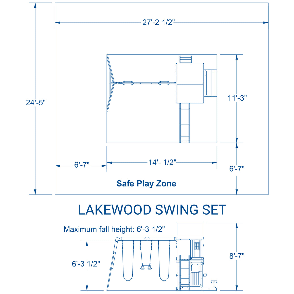 Lakewood Wooden Swing Set