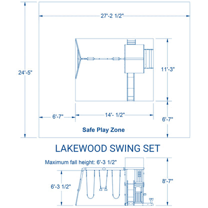 Lakewood Wooden Swing Set
