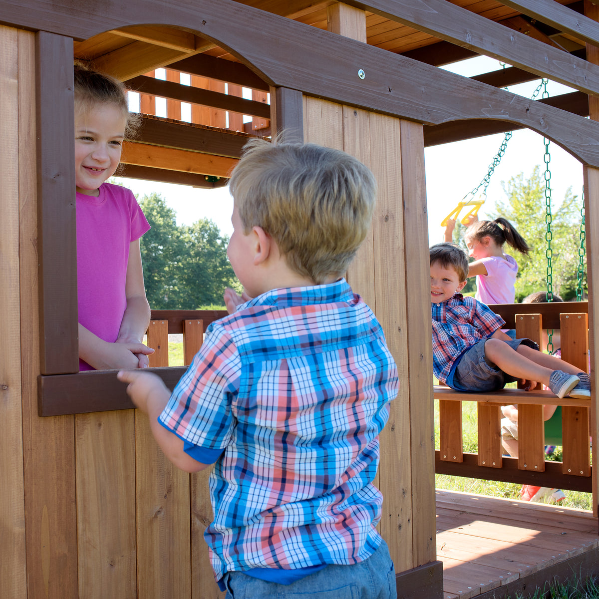 Woodridge Elite Wooden Swing Set
