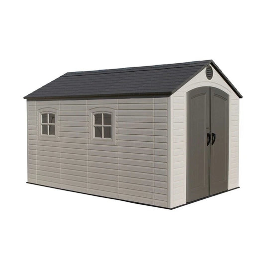 8' wide x 12.5' ​​deep plastic storage shed