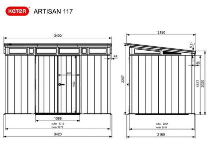 Keter Artisan Shed 11 ft. × 7 ft