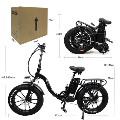 CMACEWHEEL Y20 750W 20 Step-Through klapprad Elektrisches Fat Bike