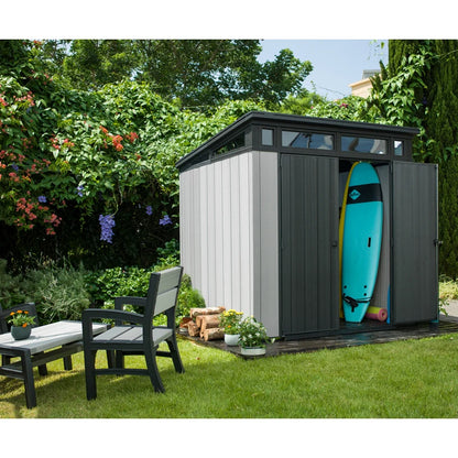 Keter Artisan 7 x 7 Shed Outdoor Waterproof Storage Garden Shed Window Free Delivery No Assembly