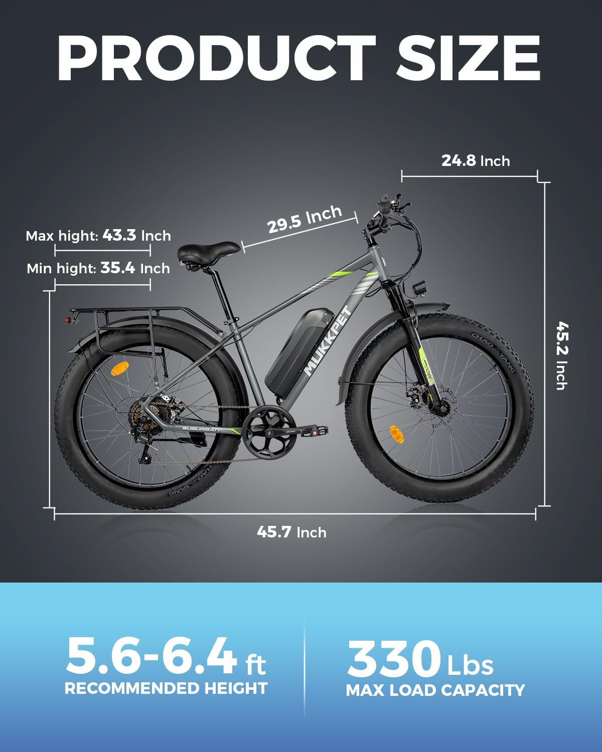 Mukkpet Suburban 750W Electric Bike for Adults