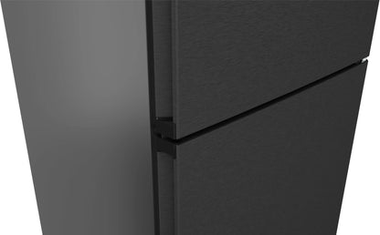 SIEMENS KG49NXXCF iQ300 Free-standing fridge-freezer with freezer at bottom 203 x 70 cm Brushed black steel antiFingerprint. Total noFrost