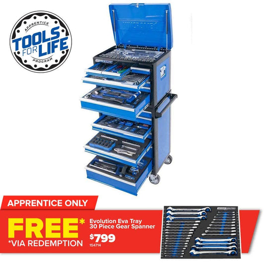 KINCROME Evolution TFL Tool Workshop 306 Piece 14 Drawer Deep w. Trolley P1710