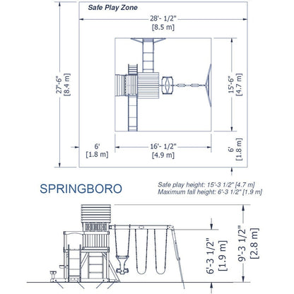 Springboro Wooden Swing Set