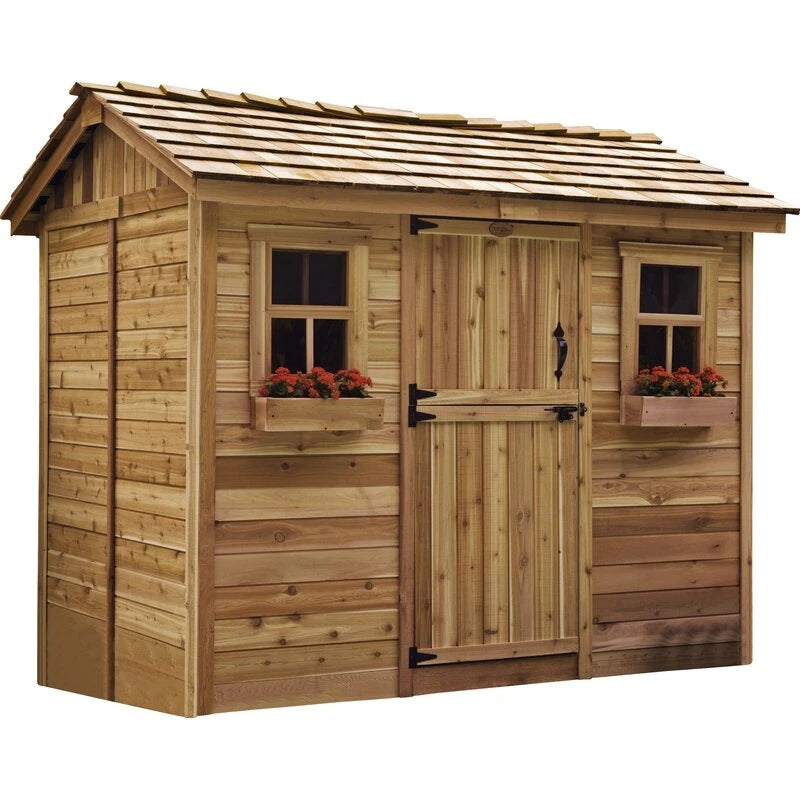 Cabin 9' wide x 6' deep wooden storage shed