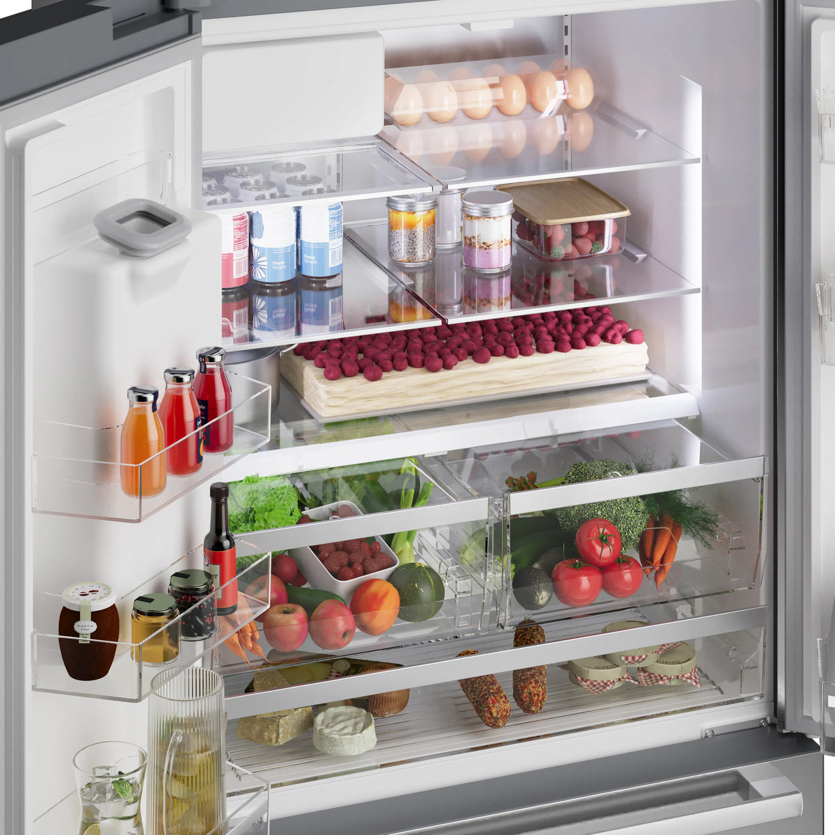 Bosch B36FD52SNS 500 Series French Door Bottom Mount Refrigerator 36'' Stainless steel (with anti-fingerprint). Total No Frost