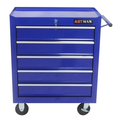 5 Drawer Rolling Tool Cart, Rolling Tool Box on Wheels, Lockable Home Repair Tool Storage Organizer, Mechanic Tool Box Cabinet, Garage