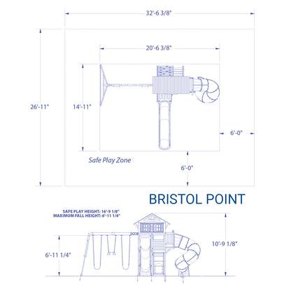 Bristol Point Wooden Swing Set