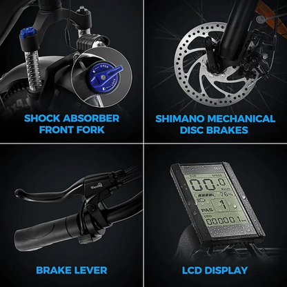 Outdoor electric bike with 48V / 15Ah lithium battery✨