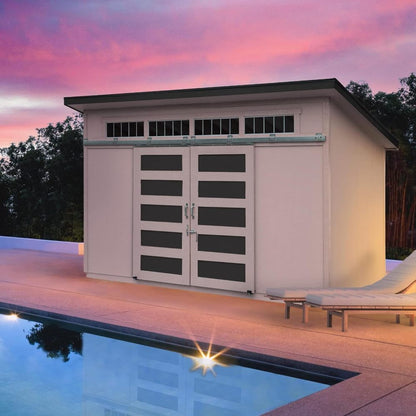 Handy Home Products Palisade 12x8 DIY Wooden Storage Shed (With Floor)