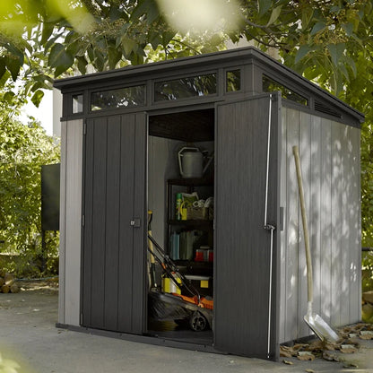 Keter Artisan 7 x 7 Shed Outdoor Waterproof Storage Garden Shed Window Free Delivery No Assembly