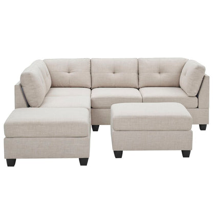 Chenault 92′′ Wide Reversible Modular Sofa & Chaise With Ottoman