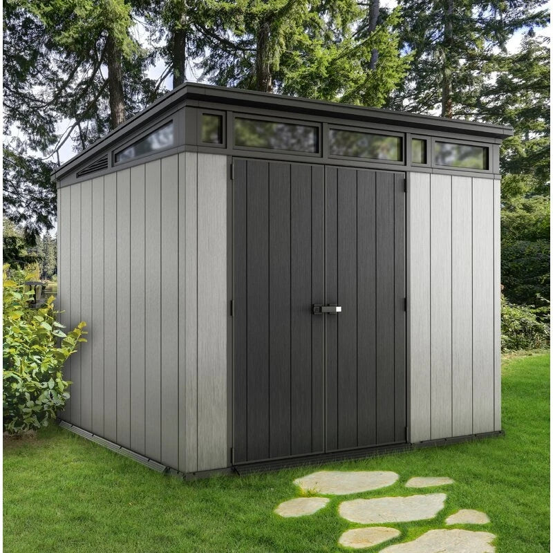 Artisan 9' wide x 7.5' deep plastic storage shed