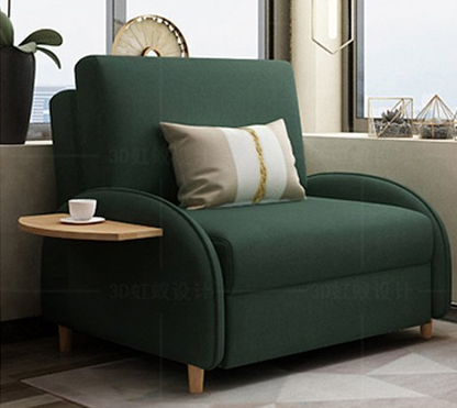 Single Sofa Bed,Folding Fabric Lazy Sofa, Soft And Comfortable Single Recliner Can Stored, 3 Levels of Backrest Angle Adjustment, Suitable for Living Room, Office, Bedroom Sofa,Yellow,1.2M