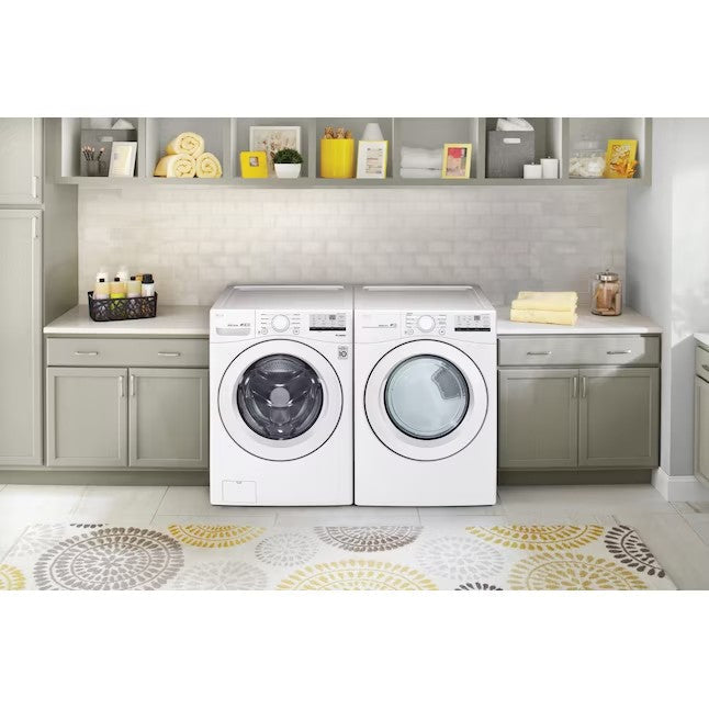 LG 4.5-cu ft High Efficiency Stackable Front-Load Washer (White) ENERGY STAR