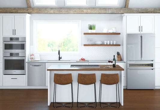 Bosch B36CL81ENG 800 Series French Door Bottom Mount Refrigerator. Glass door 36'' Stainless Steel