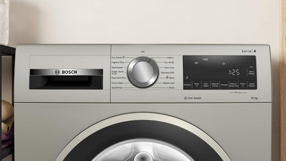 Bosch WGG254Z0GB Series 6, Free-Standing Washing Machine Front Loader, A Rated, 10 kg, 1400 rpm, Iron Assist, Speed Programme, White [Energy Class A]