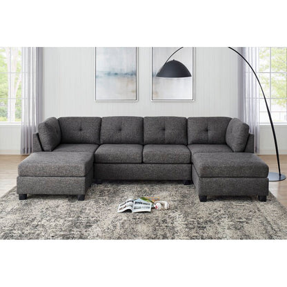 Chenault 92′′ Wide Reversible Modular Sofa & Chaise With Ottoman