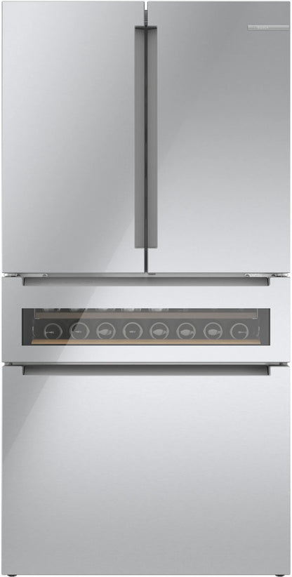 Bosch B36CL81ENG 800 Series French Door Bottom Mount Refrigerator. Glass door 36'' Stainless Steel
