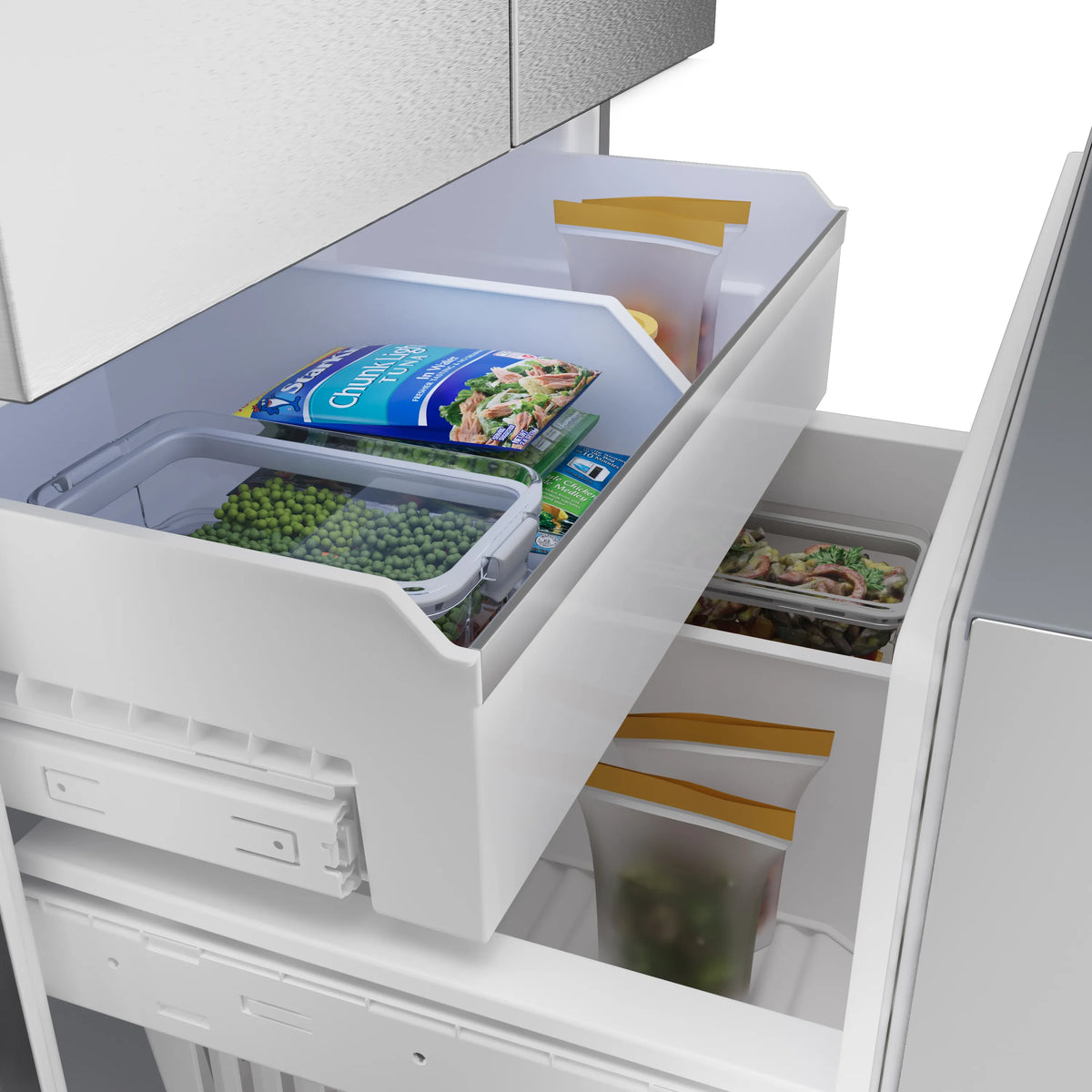 Bosch B36FD52SNS 500 Series French Door Bottom Mount Refrigerator 36'' Stainless steel (with anti-fingerprint). Total No Frost