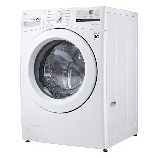 LG 4.5-cu ft High Efficiency Stackable Front-Load Washer (White) ENERGY STAR