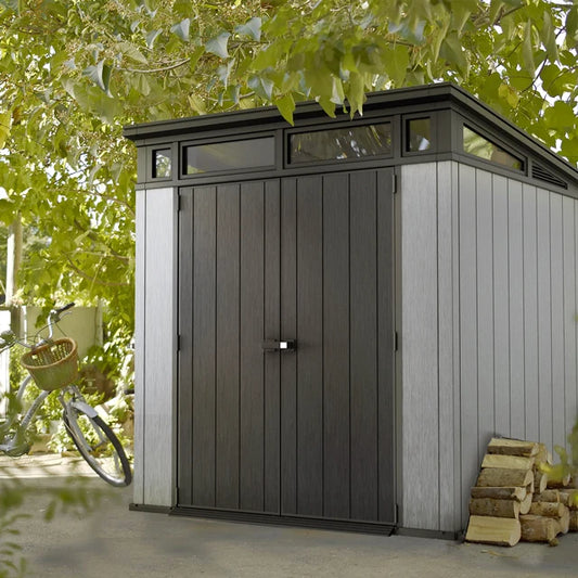 Keter Artisan 7 x 7 Shed Outdoor Waterproof Storage Garden Shed Window Free Delivery No Assembly