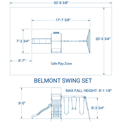 Belmont Wooden Swing Set