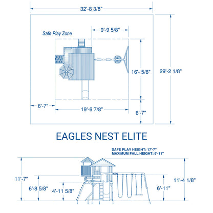 Eagles Nest Elite Wooden Swing Set