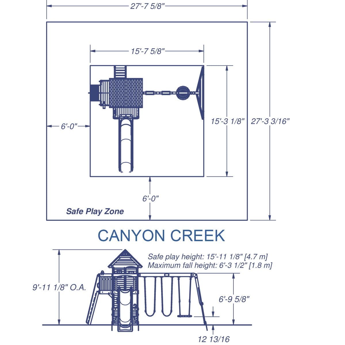 Canyon Creek Wooden Swing Set