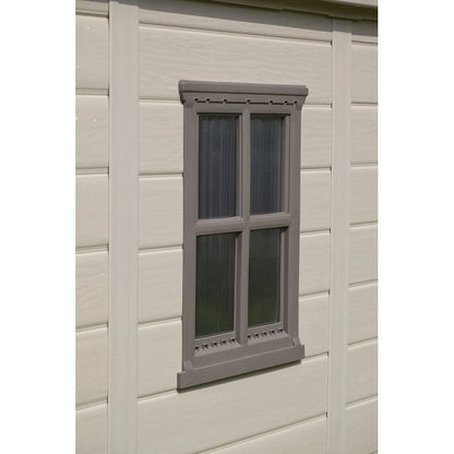 Factor 8 ft wide x 11 ft deep resin storage shed