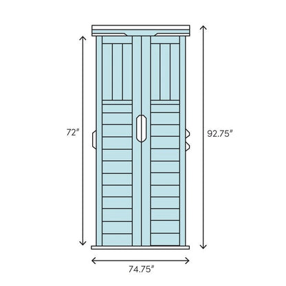 6 ft. 3 in. W x 5 ft. 6 in. D Resin Storage Shed