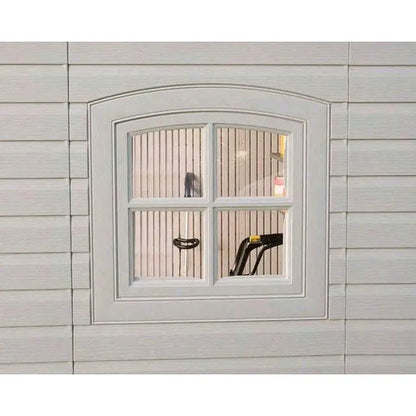 8' wide x 15' deep plastic storage shed