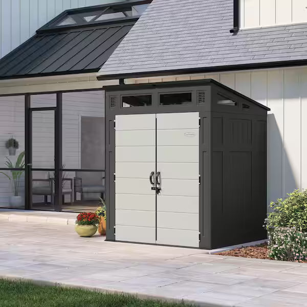 Modernist® 8 ft. x 7 ft. Dual Barn Door Storage Shed