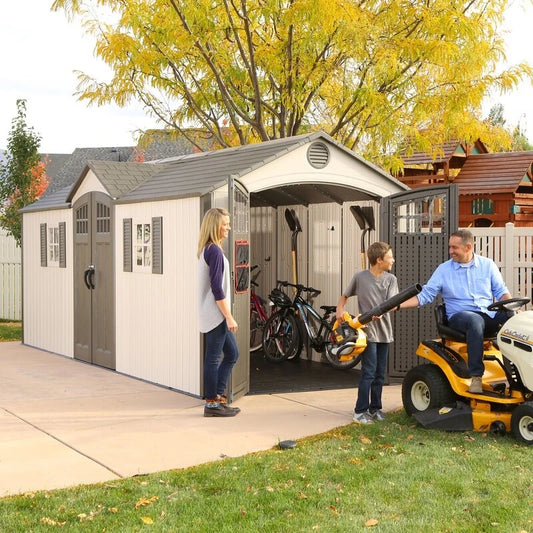 20 ft. x 8 ft. Garden Building Plastic Shed