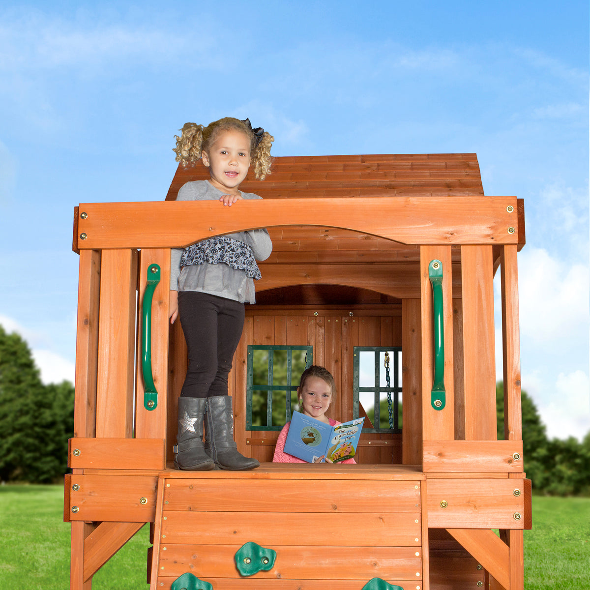 Pacific View Wooden Swing Set