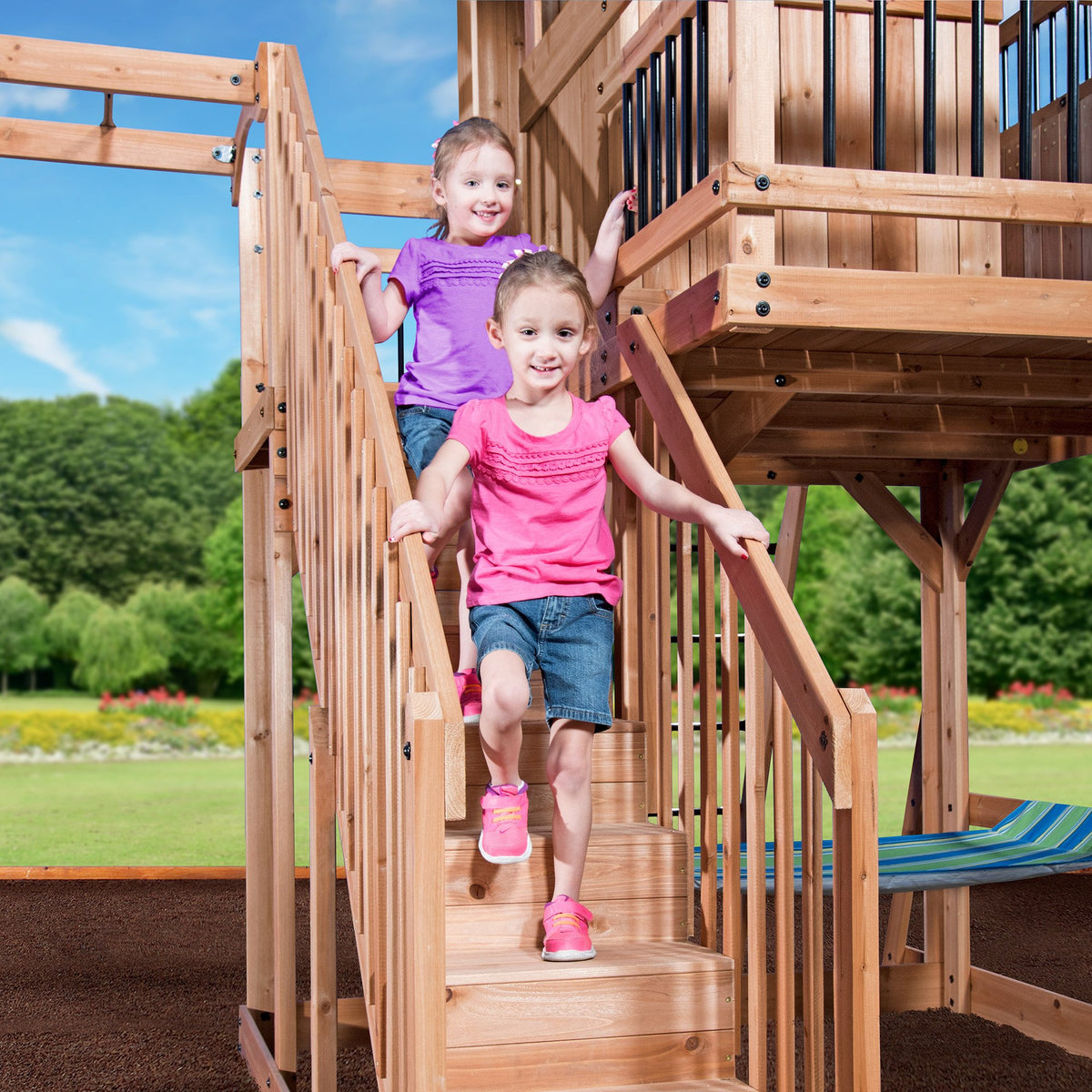 Oceanview Wooden Swing Set