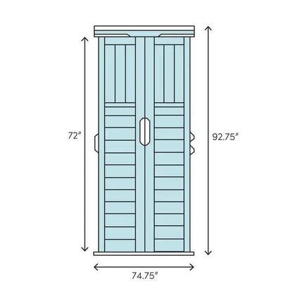 6'3" wide x 5'6" deep resin storage shed
