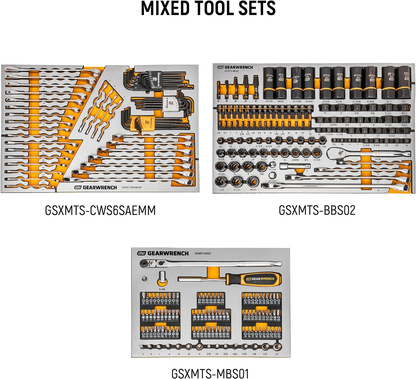 GEARWRENCH 1268 Piece Master Mechanics Tool Set in Premium Modular Foam Trays with GSX Mobile Tool Storage
