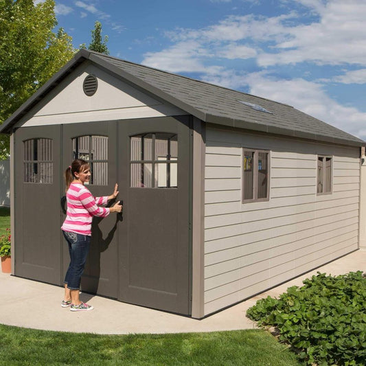 Lifespan 11 x 18.5 feet. Outdoor Storage Shed, 11 x 18.5, Desert Sand
