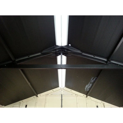 Factor 8 ft wide x 11 ft deep resin storage shed